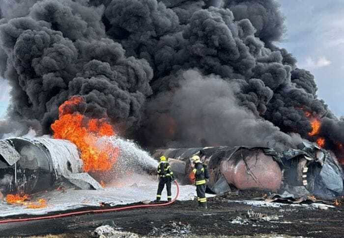 Жахлива пожежа в Чехії на залізниці