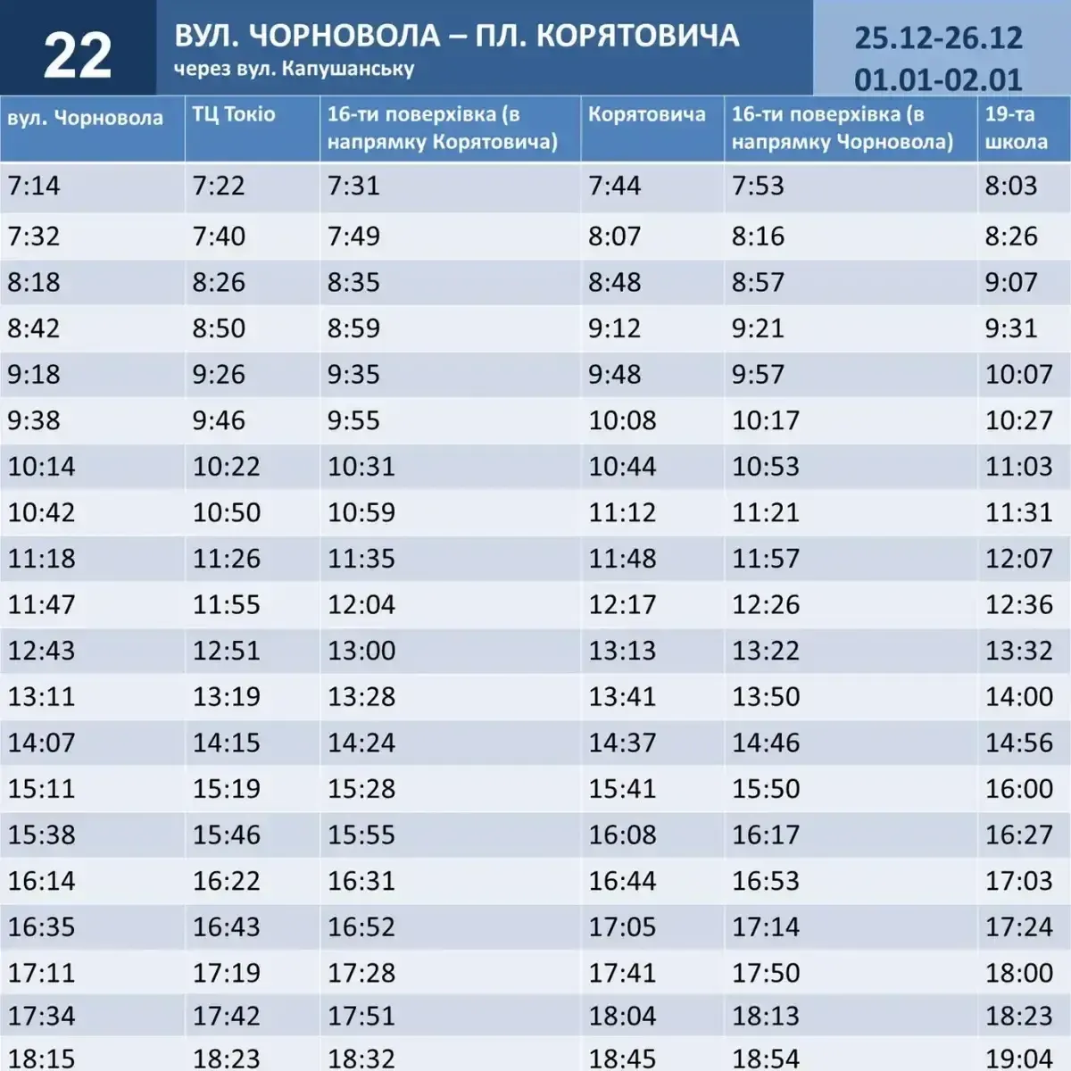 Ужгородська міськрада офіційно повідомила, як курсуватимуть автобуси в Ужгороді на свята