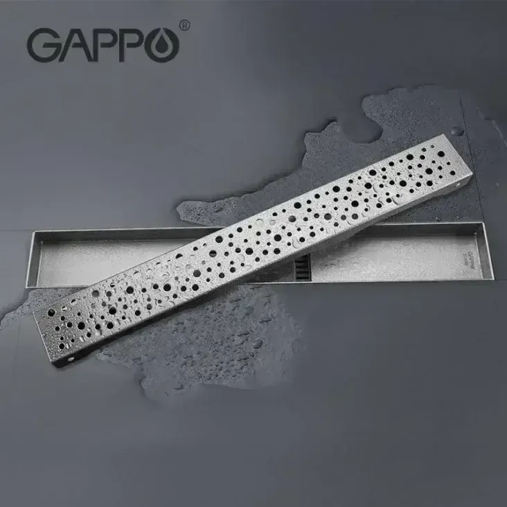 Трап для душу GAPPO G86007-2, 70х600 мм, нержавіюча сталь, сатин фото
