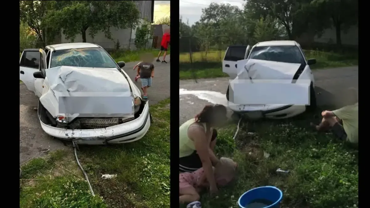 На Мукачівщині автомобіль врізався у ворота: четверо дітей опинилися в лікарні