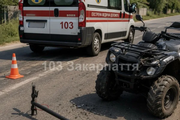 На Мукачівщині квадроцикл збив 13-річного хлопця на самокаті