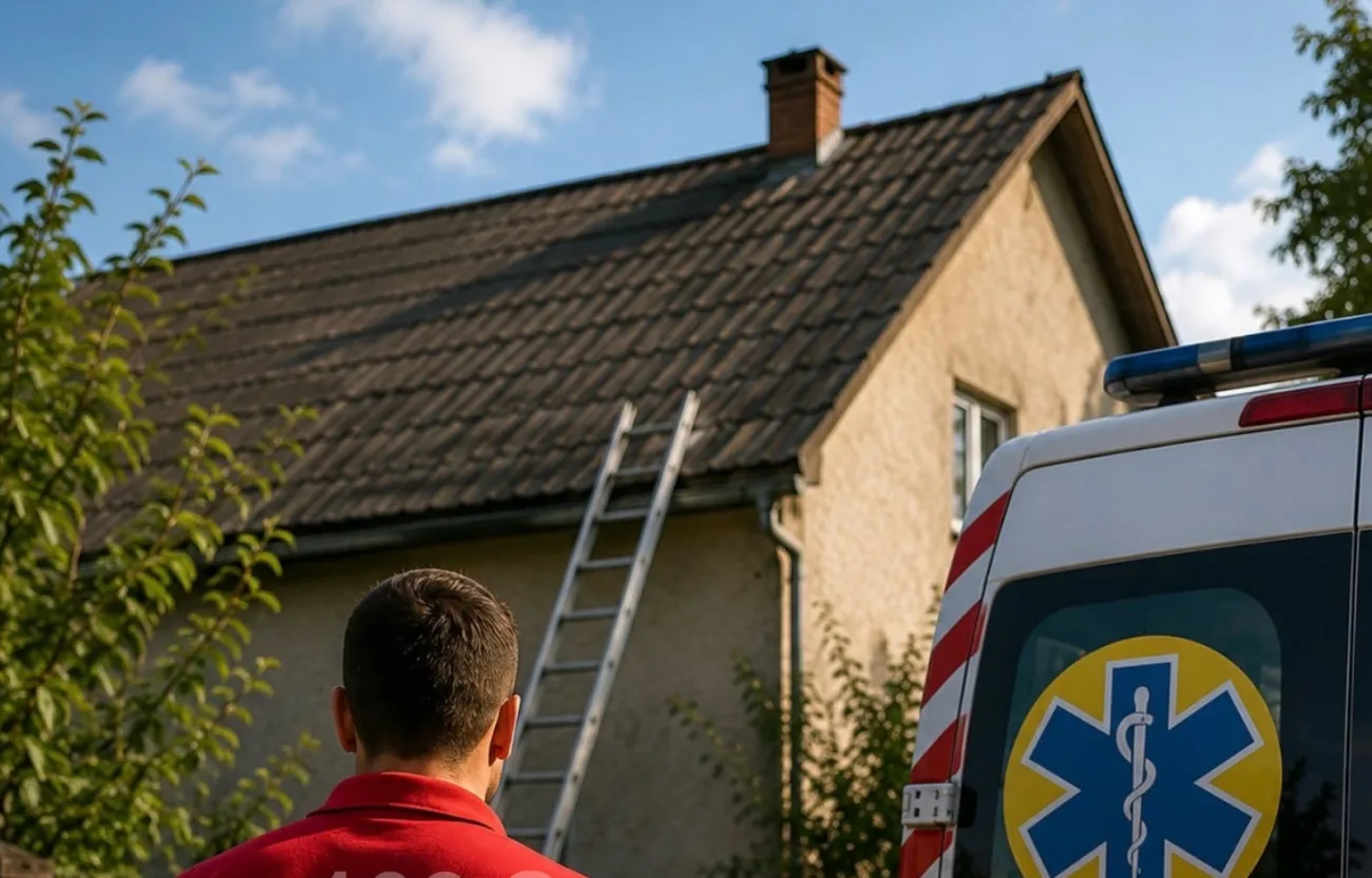 На Тячівщині чоловік упав із даху будинку: постраждалого госпіталізували