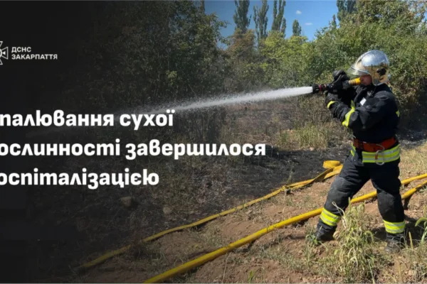 79-річний закарпатець потрапив до лікарні після спалювання сухої трави