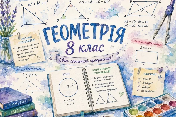 Геометрія у 8 класі: коли задачі стають зрозумілішими
