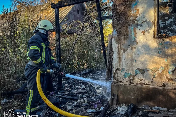На Хустщині під час пожежі травмувався 55-річний чоловік